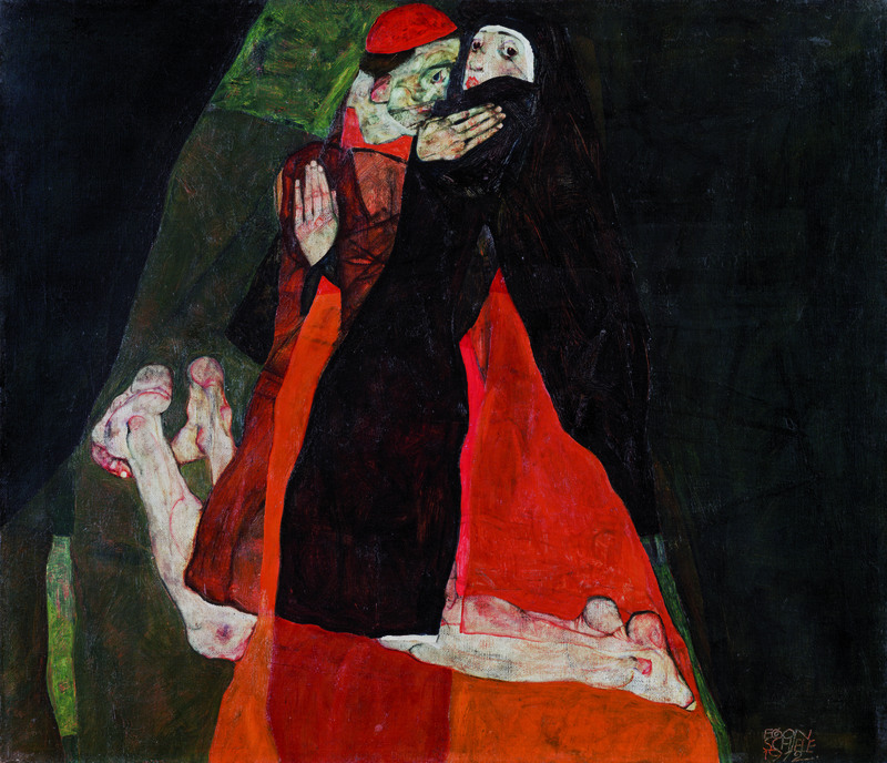 Cardinal and Nun (Caress), 1912, Egon Schiele.