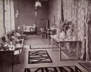 Photo from postcard of 'Holland Park Hall' interior designed by Omega Workshops