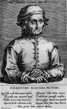 Portrait of Hieronymus Bosch by Cornelis Cort (c. 1600)