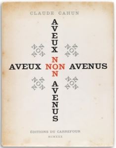 Front cover of Cahun's <i>Aveux Non Avenus</i>, published in 1930