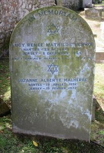 Claude Cahun's grave on Jersey, where she is buried under her birth name alongside her lifelong partner Suzanne Malherbe/Marcel Moore