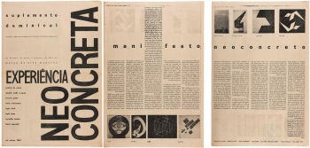 <i>Manifesto Neo-concreta</i> published in 1959.