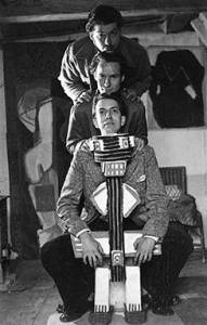 Appel, Corneille and Constant in Amserdam - 1948. Appel's sculpture is in the foreground Appel, Corneille and Constant in Amserdam - 1948. Appel's sculpture is in the foreground