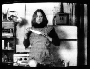 Still from Martha Rosler's <i>A Budding Gourmet</i> (1974)