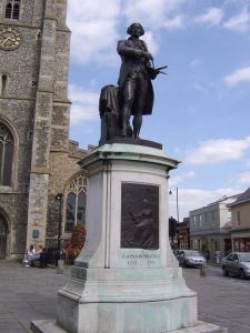 Statue of Thomas Gainsborough, Sudbury, Suffolk, England