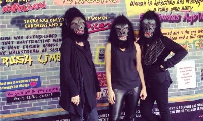 Guerrilla Girls Frida, Zubeida, and Kathe at Abrons Arts Center
