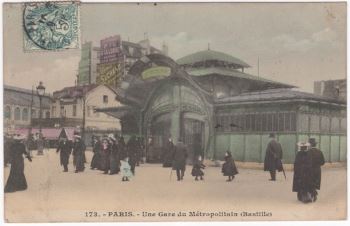 Bastille Station of the Paris Métro, built 1899-1900, demolished in 1962