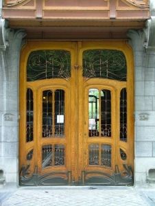 Main entrance to the Solvay House, 224 Avenue Louise, Brussels