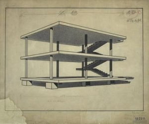 Dom-ino House project (1914-15) by Le Corbusier