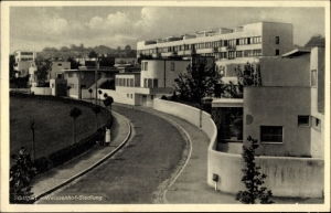 Postcard of the Weissenhofsiedlung, Stüttgart, Germany, 1927