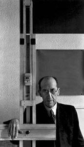 <i>Piet Mondrian, 353 East 56<sup>th</sup> Street</i>, New York, photograph by Arnold Newman, (January 17, 1942)
