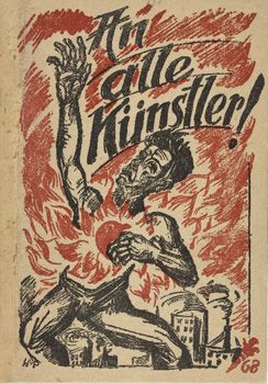 Max Pechstein, An alle Künstler! (To all artists!), cover for a pamphlet calling on artists to join the November Group (1919)