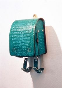 This image depicts one of the eight schoolbook bags Murakami made for his <i>Randoseru Project</i> (1991).