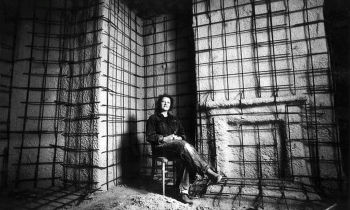 Rachel Whiteread inside the building she cast to create House (1993)
