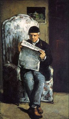 Louis-Auguste Cézanne, the Artist's father, Reading 