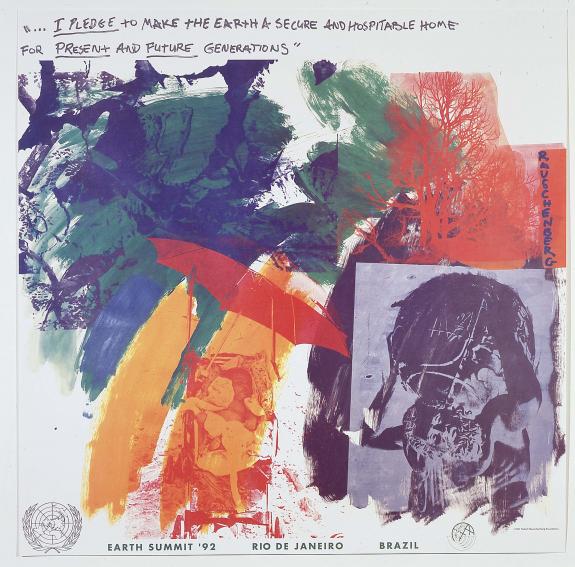 Robert Rauschenberg, Last Turn—Your Turn [print for Earth Summit ’92 the United Nations Conference on Environment and Development, Rio de Janeiro, Brazil] 1991