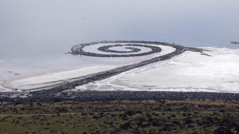 Robert Smithson, Spiral Jetty, 1970. As seen from above.