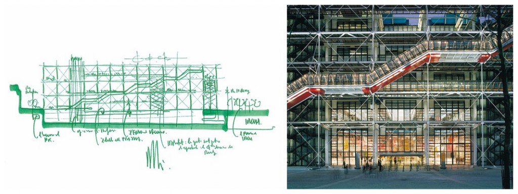 Centre Georges Pompidou, Paris, France, 1971-1977.