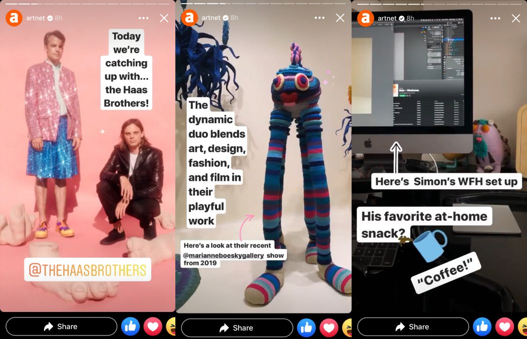 Sample Instagram story