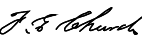 Frederic Edwin Church Signature