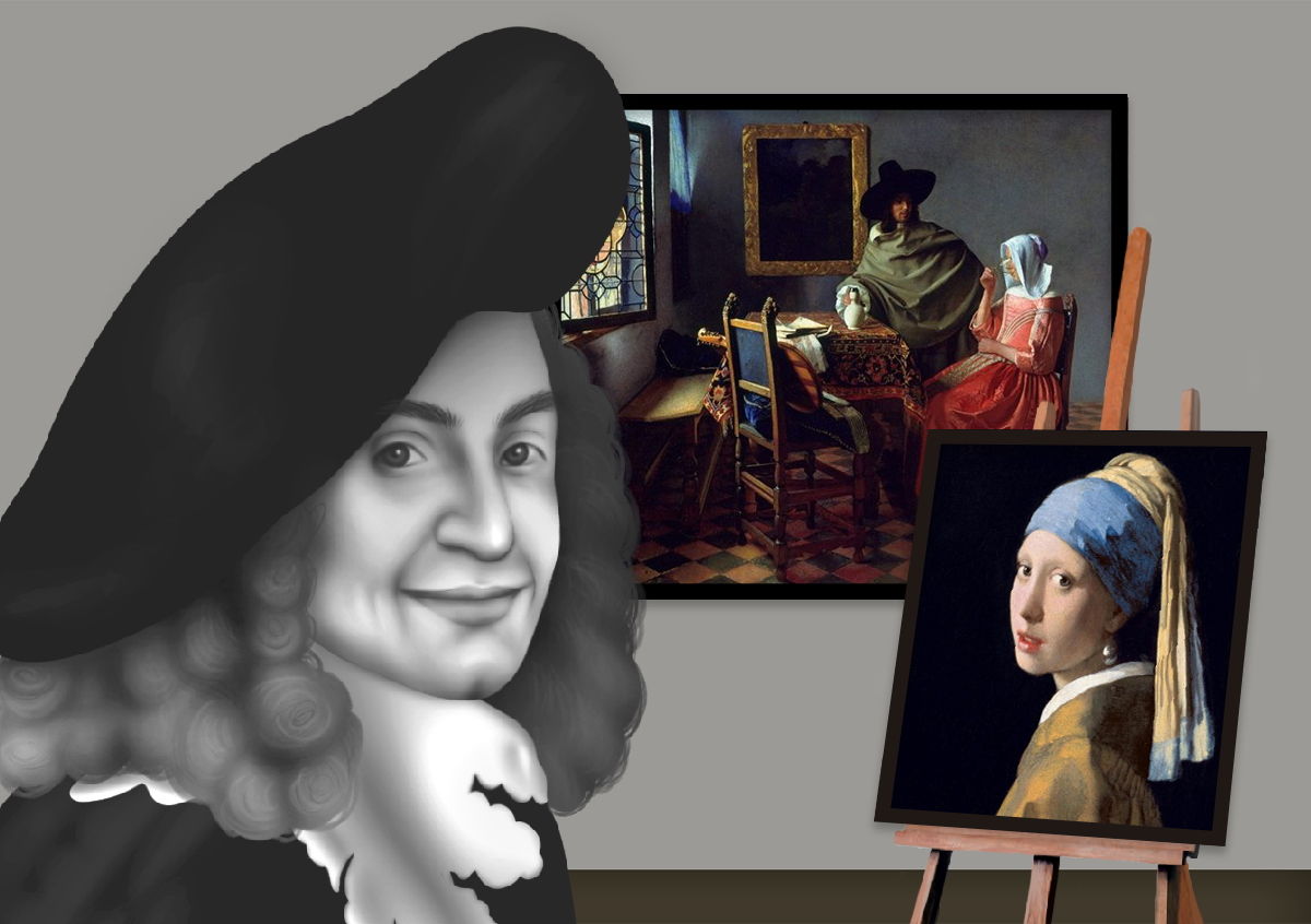 WOMAN WITH A PEARL NECKLACE by Johannes Vermeer