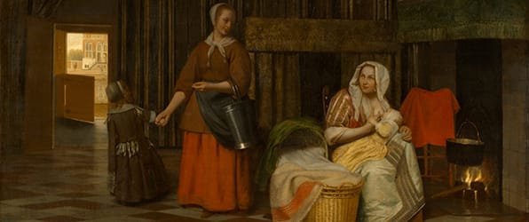 Detail from <i>Woman and Child with Serving Maid</i> (1663-65)