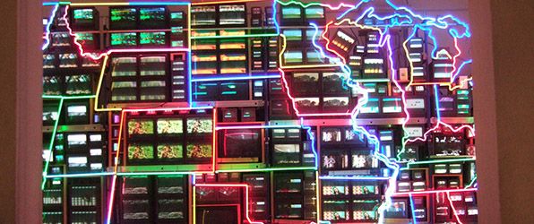 Photo of <i>Electronic Superhighway: Continental U.S., Alaska, Hawaii</i> (1995) by Nam June Paik