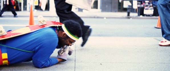 Detail from photographic documentation of <i>Great White Way: 22 miles, 9 years, 1 street</i> (2000-09).