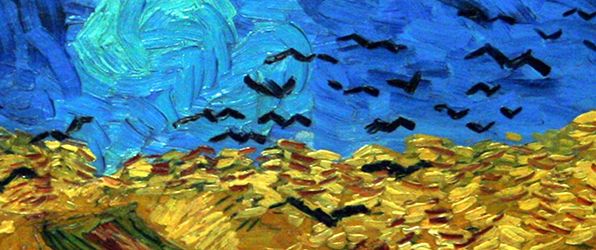 Detail of <i>Wheatfield with Crows</i> (1890) by Vincent van Gogh