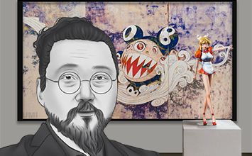 Takashi murakami self portrait in his art style