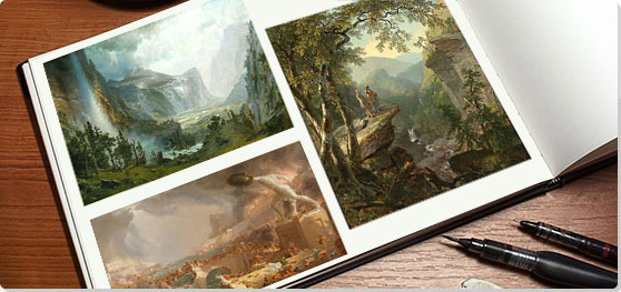 The Hudson River School Collage