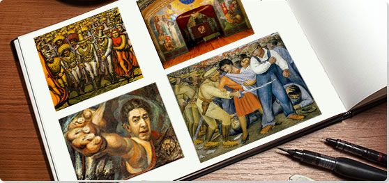 Mexican Muralism Collage
