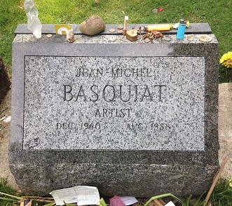The still much-visited Basquiat tombstone at Green-Wood Cemetery, Brooklyn, New York