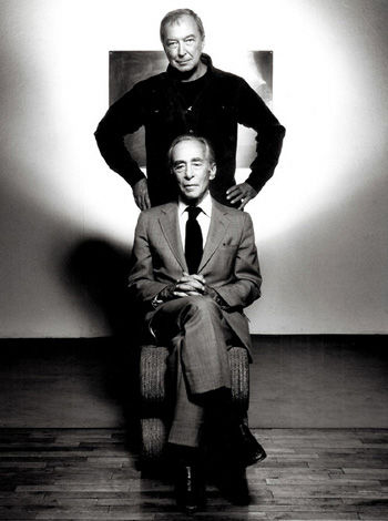 Leo Castelli with Jasper Johns