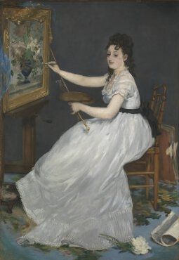 Eva Gonzalez portrait painted by Édouard Manet.(1870) Eva Gonzalez portrait painted by Édouard Manet.(1870)