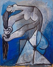 Pablo Picasso's <i>Nude Wringing her Hair</i> (1952) borrows from Degas heavily.