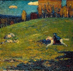 Wassily Kandinsky's early painting <i>Der Blaue Reiter</i> (1903)