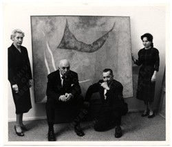 Ethel and William Baziotes with Samuel and Janet Kootz, in the Kootz Gallery, c.1950. Photograph by Rudy Burkhardt
