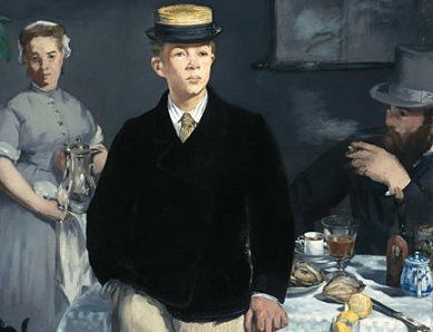 In <i>The Luncheon</i> (1868) Manet depicts his (alleged) son Leon. He caringly painted the boy over a dozen times.