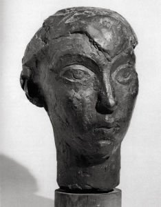 Sculptural portrait of Berenice Abbott by Isamu Noguchi (1929)