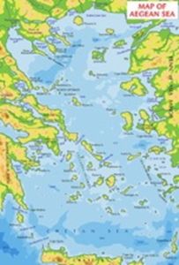 Map of the lands encompassing prehistoric Aegean civilization.