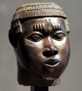 <i>Sculpture of the Benin Kingdom</i> (late 15<sup>th</sup>-middle 16<sup>th</sup> centuries), lost wax cast bronze work from Nigeria, currently in the collection of Paris's Louvre Museum.