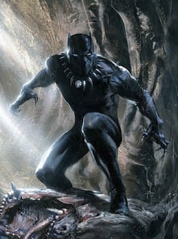 Black Panther on the variant cover of <i>Original Sin</i> #2 (May 2014). Art by Gabriele Dell'Otto.