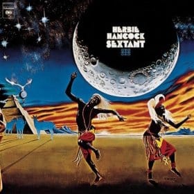Album cover for Herbie Hancock’s 1973 <i>Sextant</i>. Art by Robert Springett. Album released by Columbia.