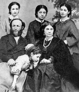 Ivan Aivazovsky with his wife and four daughters, (c. 1870-1877)