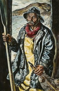 <i>H eavy the Oar to Him Who is Tired, Heavy the Coat, Heavy the Sea</i>, 1929, Oil on canvas, The Art Institute of Chicago
