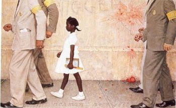 Norman Rockwell's, <i>The Problem We All Live With</i> (1964), became an iconic image for the Civil Rights Movement in the United States.