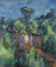 Paul Cézanne, <i>La Carrière de Bibémus</i> (1898-1900) exemplifies the emphasis on volumetric form in his later work.