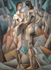 Jean Metzinger's <i>Deux Nus</i> (<i>Two Nudes</i>) (1910-1911) was shown at the 1911 Salon des Indépendants.