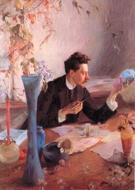 Charismatic portrait of Art Nouveau glass designer Emile Gallé by Victor Prouvé (1892)